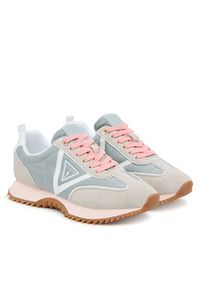 Guess Sneakersy FLTBAI SUE12 Zielony. Kolor: zielony. Materiał: zamsz, skóra