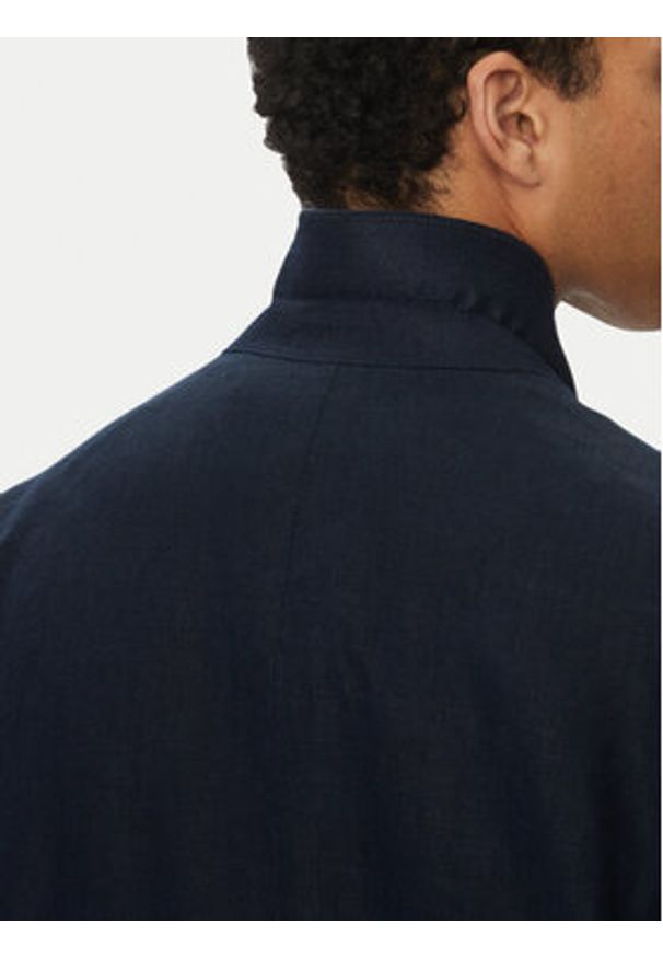 Michael Kors Marynarka CS5100TBEY Granatowy Slim Fit. Kolor: niebieski. Materiał: len