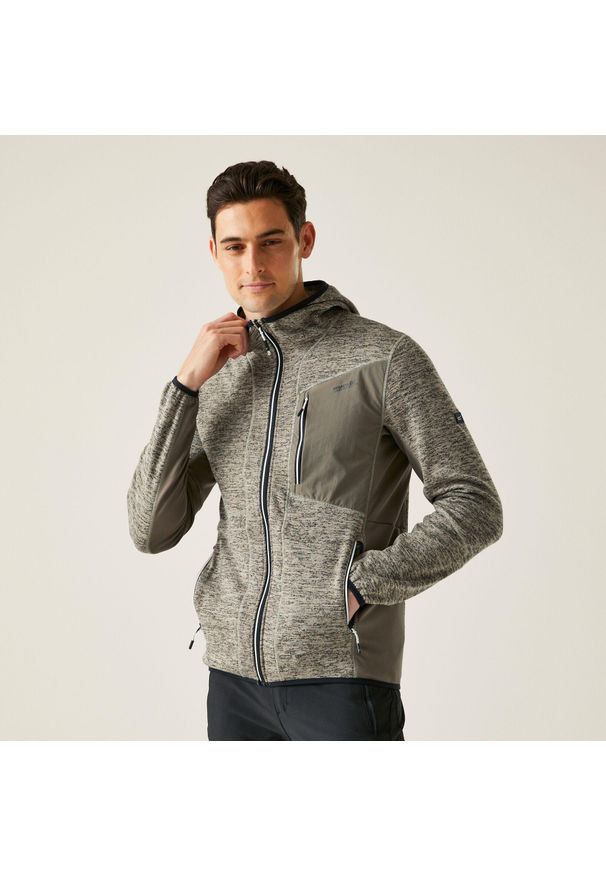 Regatta - Polar turystyczny męski Alven. Typ kołnierza: kaptur. Kolor: pomarańczowy. Materiał: polar. Sport: turystyka piesza