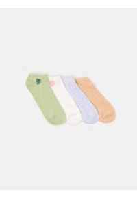 Sinsay - Skarpetki stopki 4 pack - wielobarwny