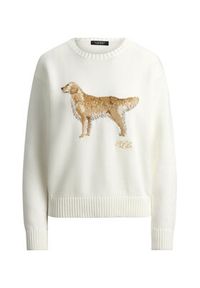 Lauren Ralph Lauren - LAUREN RALPH LAUREN Sweter 200P10148001 Biały Relaxed Fit. Kolor: biały. Materiał: bawełna #2