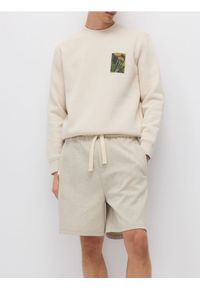 Reserved - Szorty typu baggy - beżowy. Kolor: beżowy. Materiał: bawełna, dzianina #1