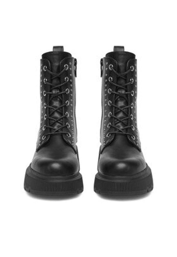 DeeZee Trzewiki HX24026-1 Czarny. Kolor: czarny. Materiał: materiał