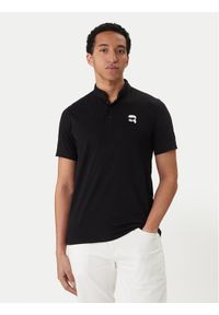Karl Lagerfeld - KARL LAGERFELD Polo 745022 562224 Czarny Regular Fit. Typ kołnierza: polo. Kolor: czarny. Materiał: bawełna #1