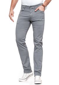 Wrangler - WRANGLER SPODNIE MĘSKIE ARIZONA MONUMENT GREY W12OHJ68B. Materiał: materiał