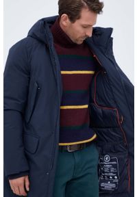 Save The Duck kurtka męska kolor granatowy zimowa. Typ kołnierza: kaptur. Kolor: niebieski. Materiał: poliester, puch. Sezon: zima #2