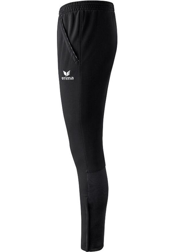 ERIMA - Spodnie treningowe męskie Erima Training Pants with calf insert 2.0. Kolor: czarny. Materiał: dresówka. Sport: piłka nożna