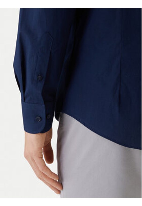 TOMMY HILFIGER - Tommy Hilfiger Koszula MW0MW38347 Granatowy Slim Fit. Kolor: niebieski. Materiał: bawełna