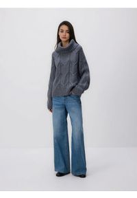 Reserved - Golf z domieszką wełny - szary. Typ kołnierza: golf. Kolor: szary. Materiał: wełna #1