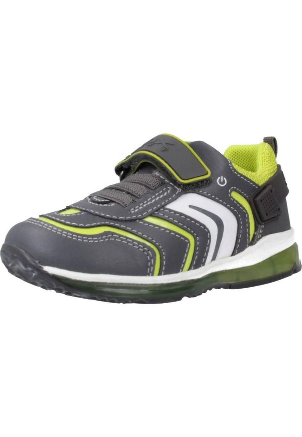 Geox - Buty GEOX B TODO BOY Szary. Kolor: szary. Materiał: syntetyk, tkanina, skóra. Sport: turystyka piesza