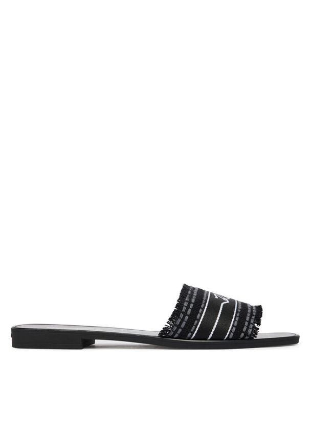 Karl Lagerfeld - KARL LAGERFELD Klapki Skoot III KL80411C Czarny. Kolor: czarny. Materiał: materiał