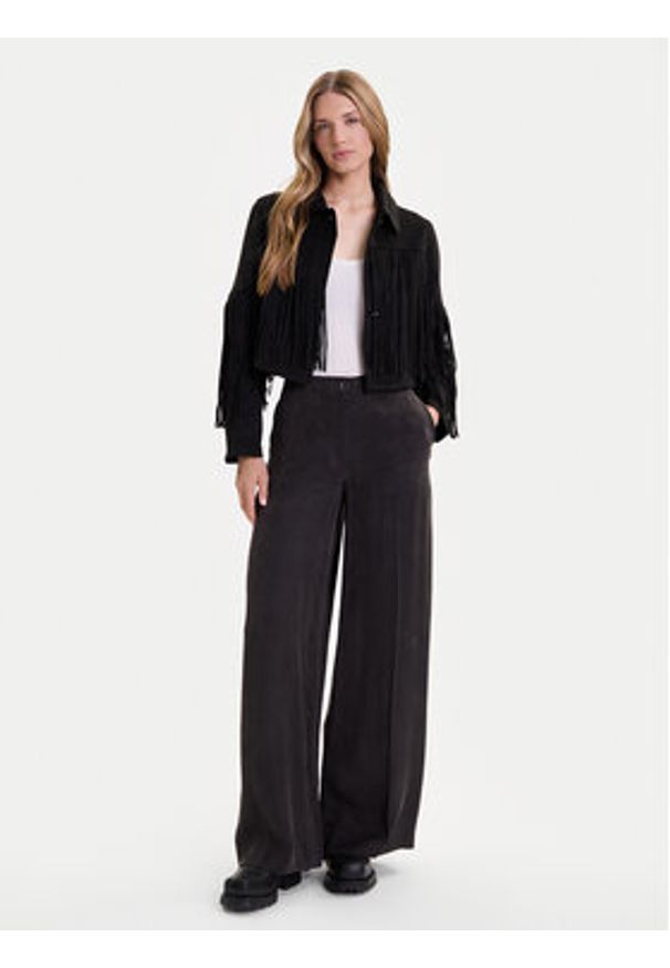 only - ONLY Kurtka z imitacji skóry Diane 15354896 Czarny Regular Fit. Kolor: czarny. Materiał: skóra