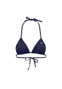 Damski trójkątny góra od bikini Puma, granatowy. Kolor: niebieski. Materiał: poliester
