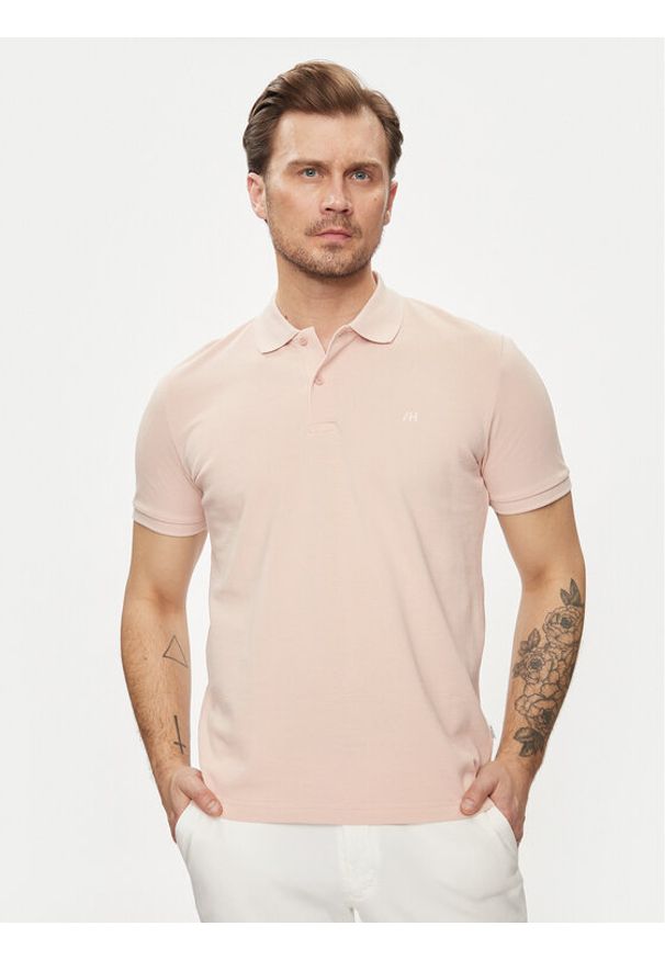 Selected Homme Polo 16087839 Różowy Regular Fit. Typ kołnierza: polo. Kolor: różowy. Materiał: bawełna