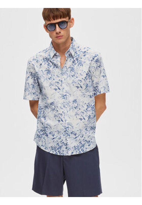 Selected Homme Koszula 16088361 Niebieski Relaxed Fit. Kolor: niebieski. Materiał: bawełna
