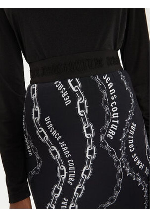 Versace Jeans Couture Spódnica midi 77HAE8B6 Czarny Regular Fit. Kolor: czarny. Materiał: wiskoza