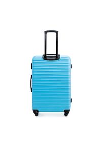 Wittchen - Duża walizka z ABS-u z żebrowaniem niebieska. Kolor: niebieski. Materiał: guma #10