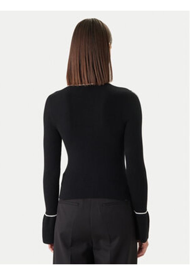 Hugo - HUGO Sweter Samur 50554077 Czarny Slim Fit. Kolor: czarny. Materiał: wiskoza