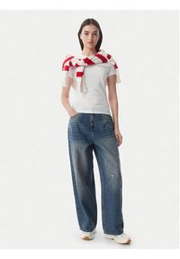 Tommy Jeans T-Shirt Ess Logo DW0DW23479 Biały Slim Fit. Kolor: biały. Materiał: bawełna #4