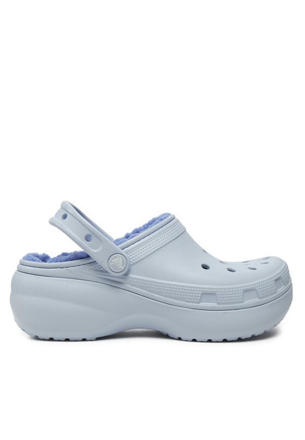 Crocs Klapki Classic Platform Lined Clog W 207938 Błękitny. Kolor: niebieski. Obcas: na platformie