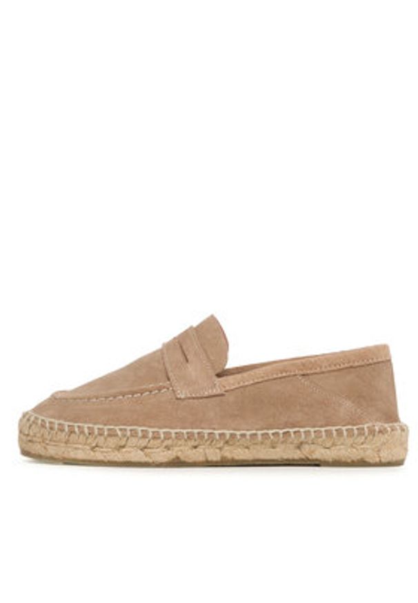 Manebi Espadryle Loafers Espadrilles W 1.9 LW Beżowy. Kolor: beżowy. Materiał: zamsz, skóra