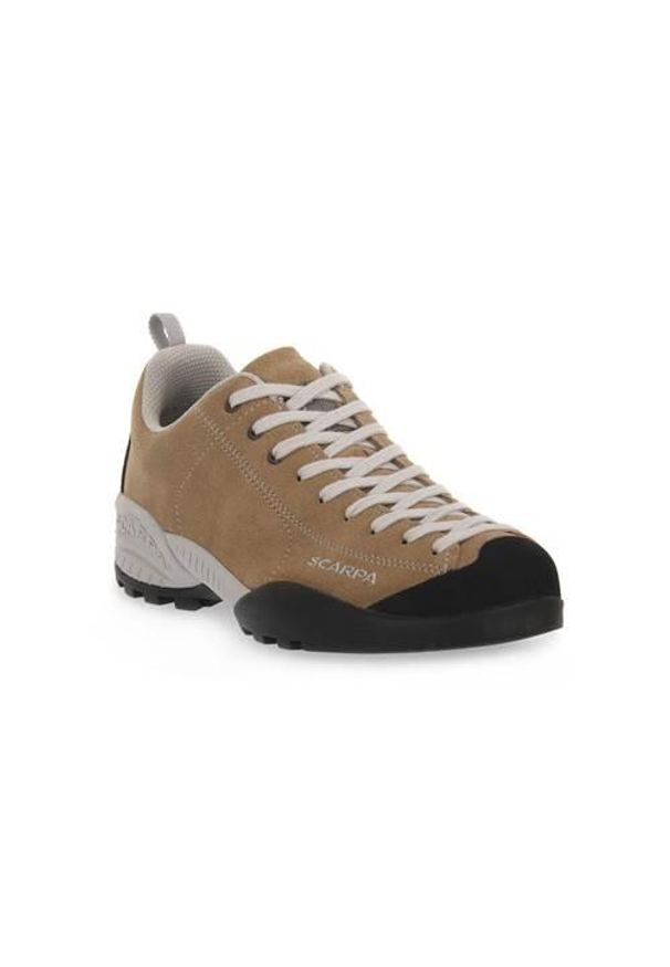 Buty do chodzenia męskie Scarpa Mojito Fossil. Zapięcie: sznurówki. Kolor: brązowy. Materiał: guma, skóra, syntetyk, materiał, tkanina. Szerokość cholewki: normalna. Sport: turystyka piesza