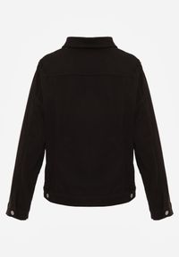 Born2be - Czarna Bawełniana Kurtka Jeansowa Perimea. Kolor: czarny. Materiał: bawełna, jeans #6