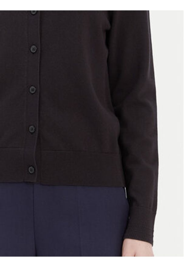 TOMMY HILFIGER - Tommy Hilfiger Kardigan WW0WW42370 Czarny Regular Fit. Kolor: czarny. Materiał: bawełna