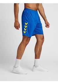 Spodenki piłkarskie męskie Hummel Core XK Poly Shorts. Kolor: wielokolorowy, żółty, niebieski. Sport: piłka nożna