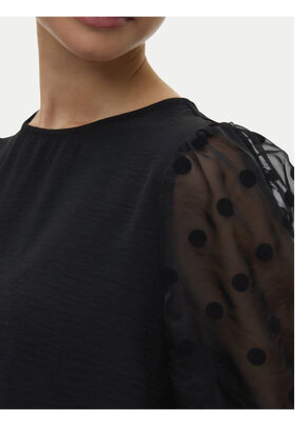 Vero Moda Bluzka Alva 10337474 Czarny Regular Fit. Kolor: czarny. Materiał: syntetyk