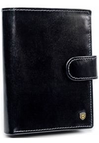 ROVICKY - Portfel męski skórzany N4L-RVT BLACK. Materiał: skóra