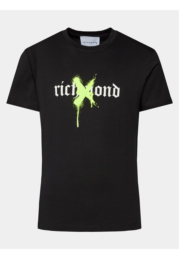 Richmond X T-Shirt Ulsoy UMP24052TS Czarny Regular Fit. Kolor: czarny. Materiał: bawełna