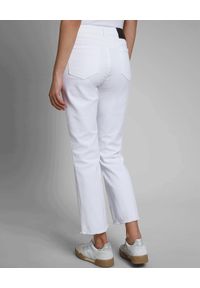 FAY - Białe spodnie z postrzępionymi nogawkami. Kolor: biały. Styl: klasyczny #5