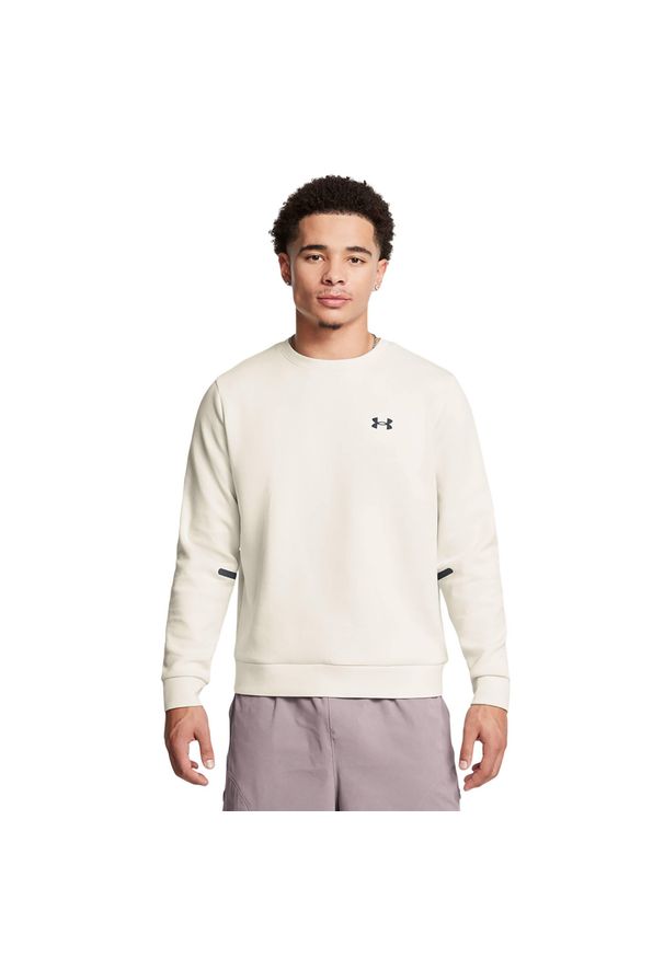 Bluza męska Under Armour Unstoppable Fleece Crew. Kolor: beżowy. Sport: fitness