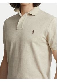 Polo Ralph Lauren Polo 710536856215 Beżowy Slim Fit. Typ kołnierza: polo. Kolor: beżowy. Materiał: bawełna #5