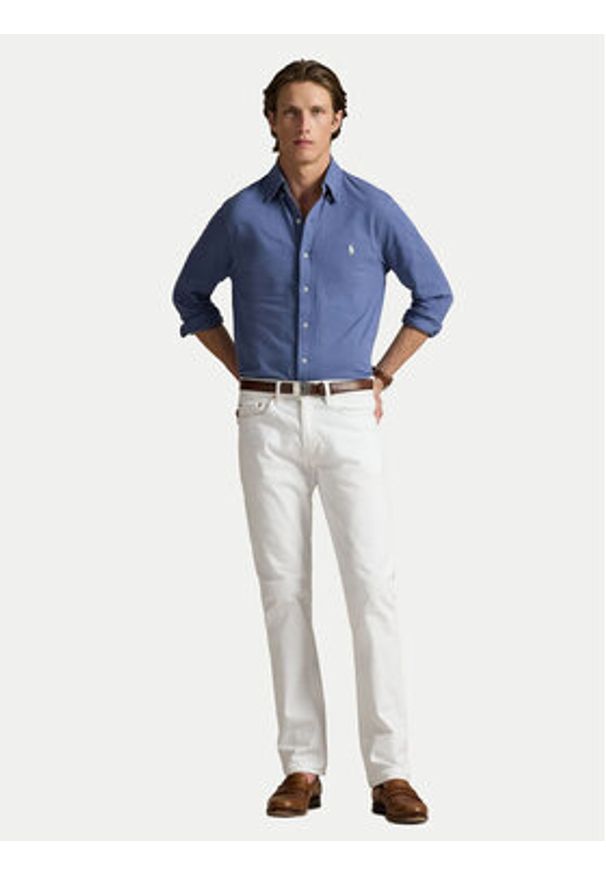 Polo Ralph Lauren Koszula 710654408143 Niebieski Regular Fit. Typ kołnierza: polo. Kolor: niebieski. Materiał: bawełna