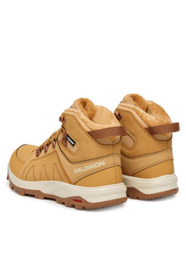 Salomon Trekkingi Outchill Thinsulate™ Climasalomon™ Waterproof L47328200 Brązowy. Kolor: brązowy. Materiał: nubuk, skóra
