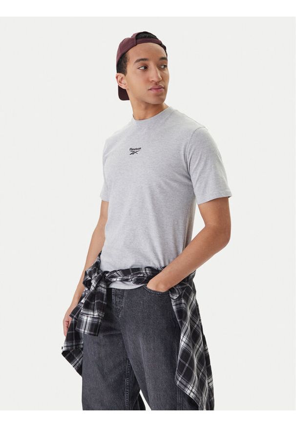 Reebok T-Shirt Branagan RK25561CCM Szary Regular Fit. Kolor: szary. Materiał: bawełna