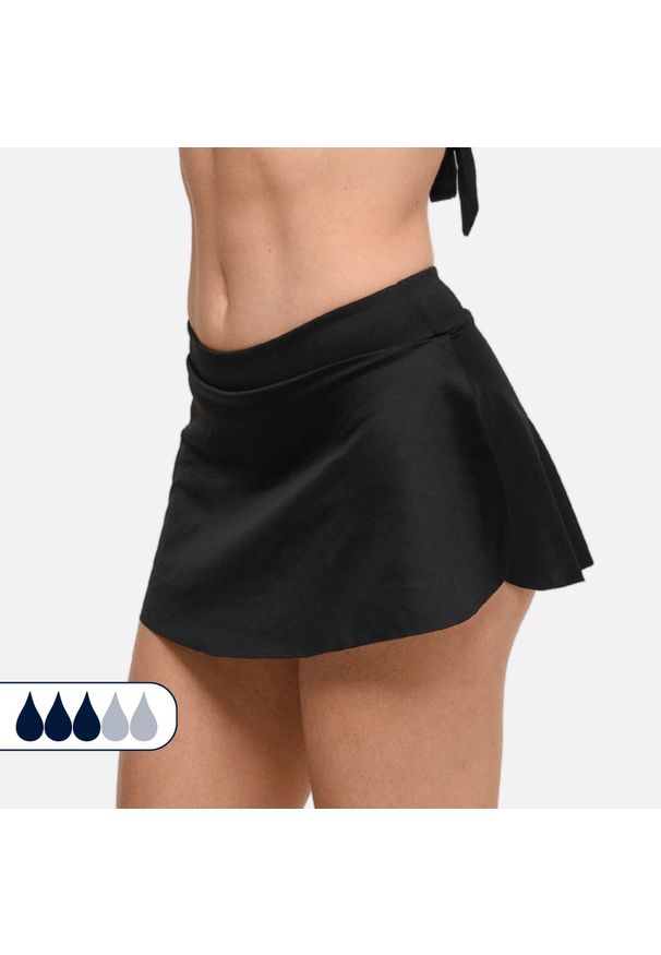 SORIO - Strój Kąpielowy Menstruacyjny- Spódnica - Średnio obfite krwawienie - Aria. Kolor: czarny