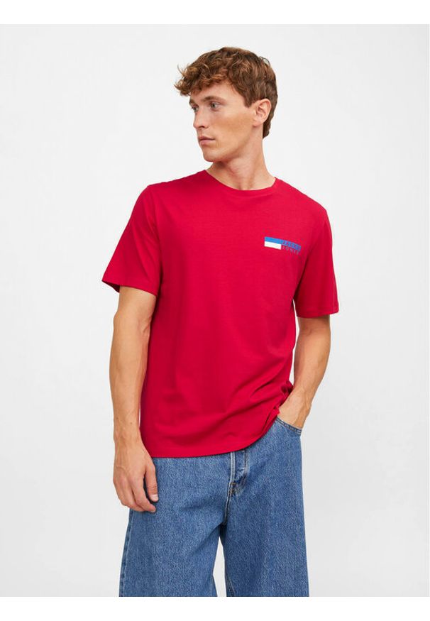 Jack & Jones - Jack&Jones T-Shirt Corp 12233999 Czerwony Standard Fit. Kolor: czerwony. Materiał: bawełna