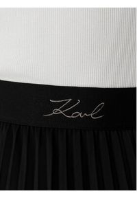 Karl Lagerfeld - KARL LAGERFELD Spódnica plisowana B2W12003 Czarny Regular Fit. Kolor: czarny. Materiał: syntetyk #5