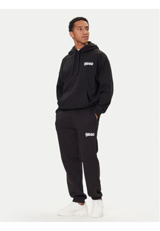 Hugo - HUGO Bluza Nyrohood 50549212 Czarny Loose Fit. Kolor: czarny. Materiał: bawełna