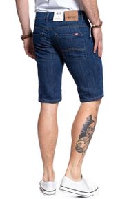 Mustang - SPODENKI MUSTANG 5 Pocket Short DENIM BLUE 1007373 5000 580. Materiał: denim