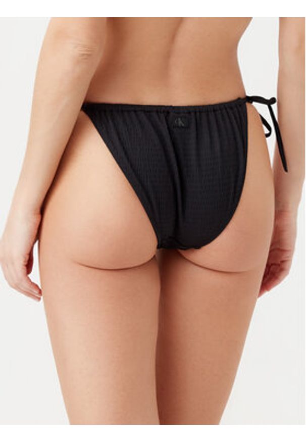 Calvin Klein Swimwear Dół od bikini KW0KW02728 Czarny. Kolor: czarny. Materiał: syntetyk