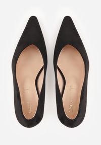 Born2be - Czarne Szpilki VICES na Metalicznym Obcasie z Wkładką ze Skóry Naturalnej Philira. Okazja: do pracy, na wesele, na spotkanie biznesowe, na ślub cywilny. Kolor: czarny. Materiał: skóra. Obcas: na obcasie. Styl: biznesowy, klasyczny. Wysokość obcasa: średni #6