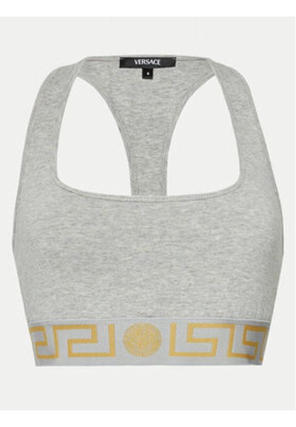 VERSACE - Versace Biustonosz top AUD01039 Szary. Kolor: szary. Materiał: bawełna