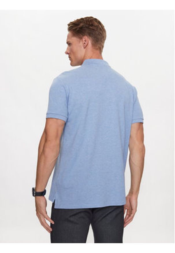 Polo Ralph Lauren Polo 710666998007 Niebieski Custom Slim Fit. Typ kołnierza: polo. Kolor: niebieski. Materiał: bawełna