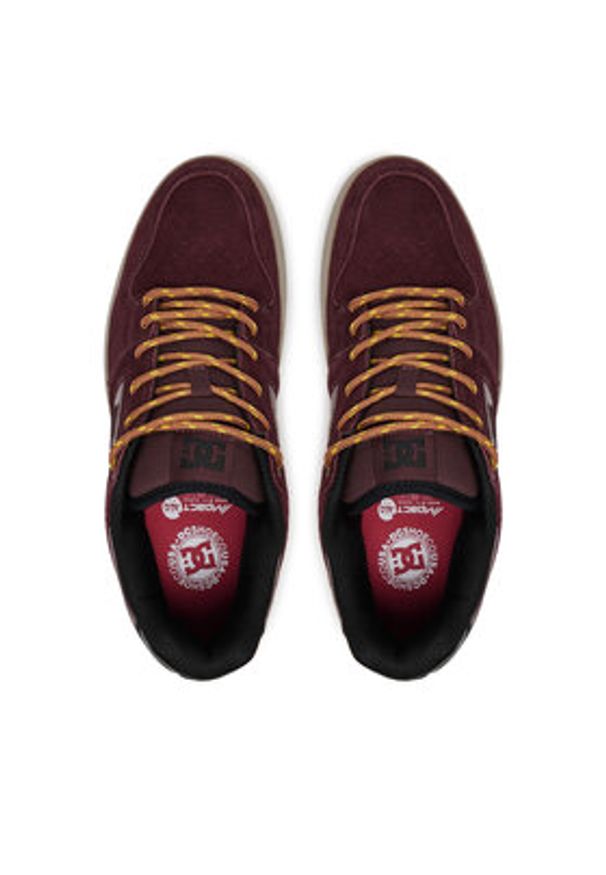 DC Sneakersy Manteca 4 S ADYS100766-XCCK Bordowy. Kolor: czerwony. Materiał: zamsz, skóra