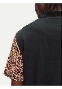 Just Cavalli Polo 78OAGE15 Czarny Regular Fit. Typ kołnierza: polo. Kolor: czarny. Materiał: bawełna #4