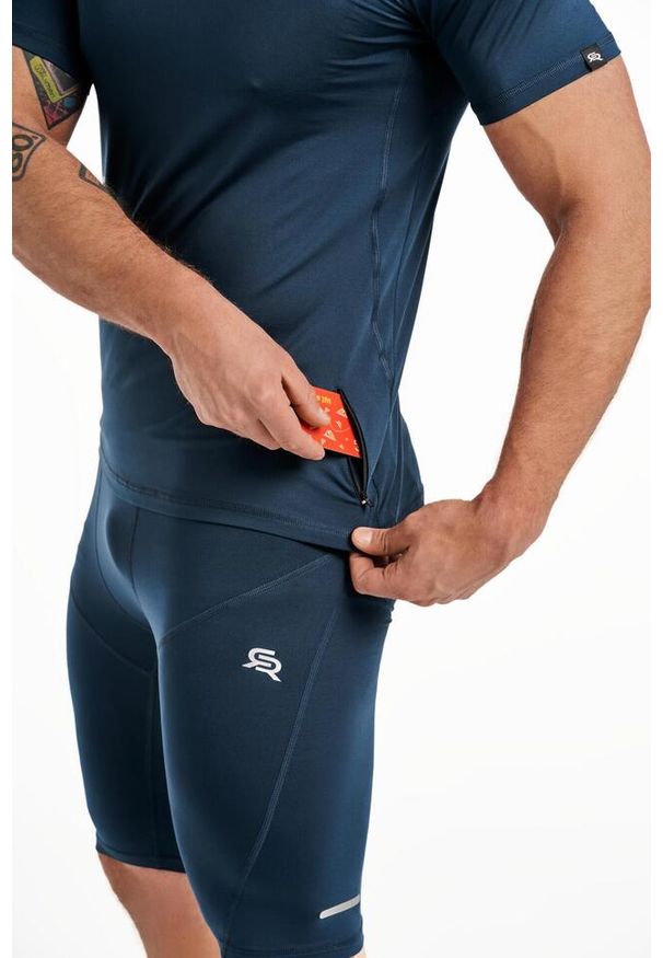 ROUGH RADICAL - Koszulka fitness szybkoschnąca męska Rough Radical Vital Zip. Kolor: wielokolorowy, niebieski, zielony. Sport: fitness